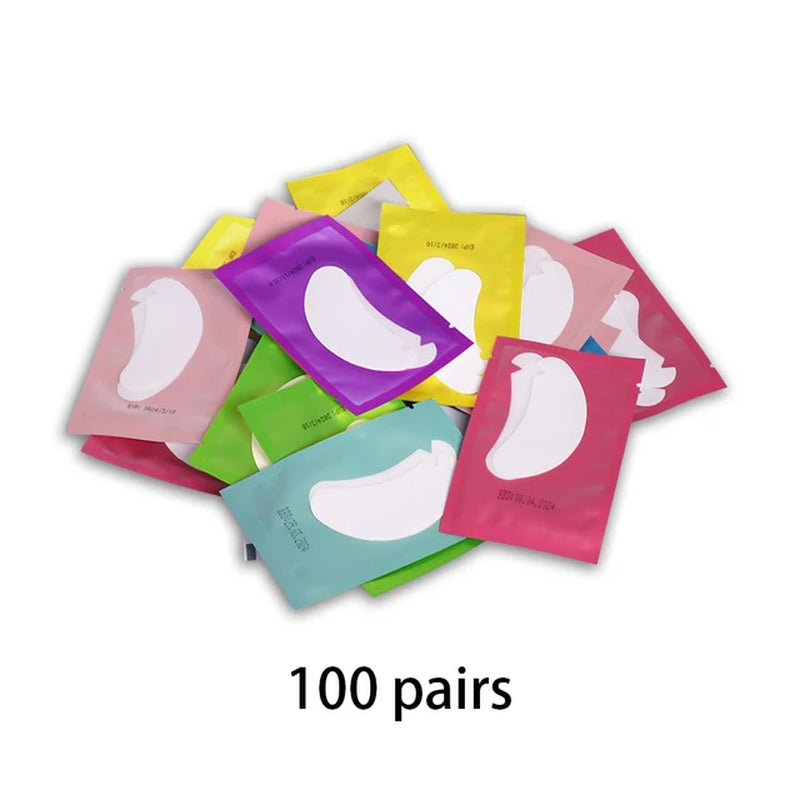 100PCS V Shaped Eyelash Patches Hydrogel Gel Eye Patches Wholesale False Eyelash Extension under Eye Pads Makeup Tools