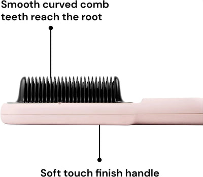 Smooth-It Classic 2-In-1 Electric Hot Comb Straightener Brush | Fast Heating, Anti-Scald