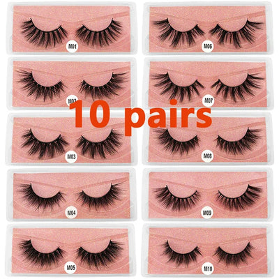 Mink Eyelashes Wholesale Natural Fluffy Lashes Bulk Volume Dramatic Fake Eyelashes Package Lash Extension Wholesale Lashes Packs