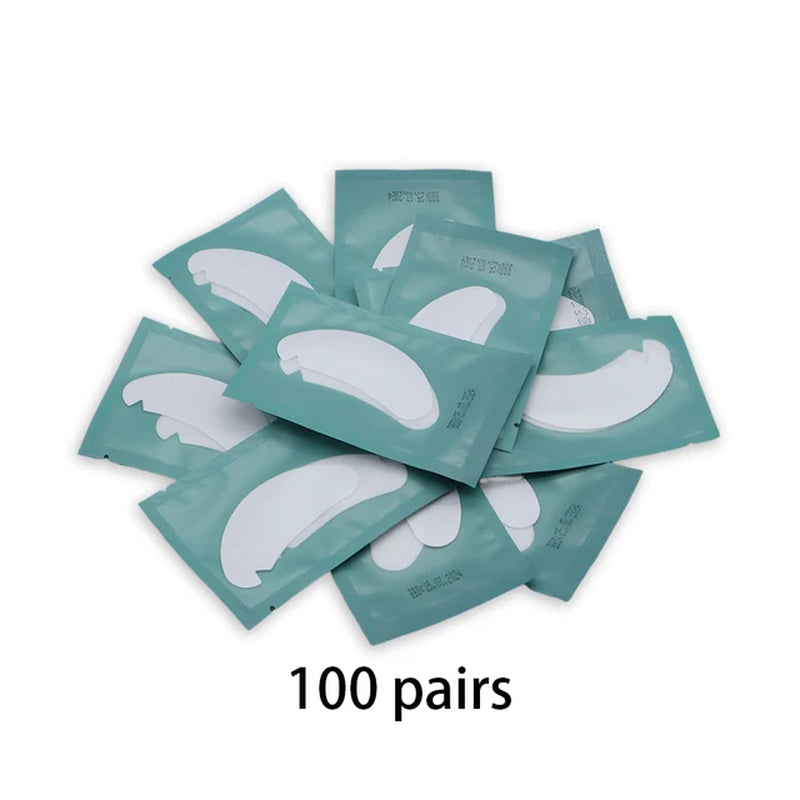 100PCS V Shaped Eyelash Patches Hydrogel Gel Eye Patches Wholesale False Eyelash Extension under Eye Pads Makeup Tools