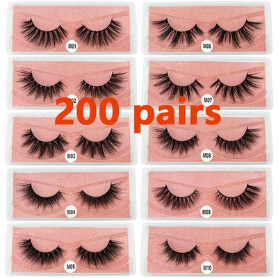 Mink Eyelashes Wholesale Natural Fluffy Lashes Bulk Volume Dramatic Fake Eyelashes Package Lash Extension Wholesale Lashes Packs