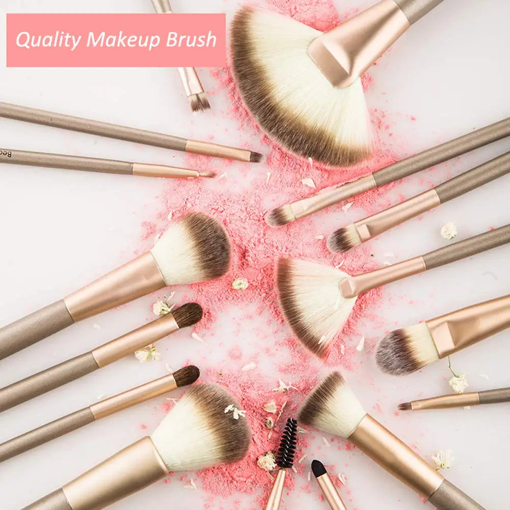 24Pcs Makeup Brushes Sets Beauty Tools Cosmetics Blending Eyeshadow Lip Powder Foundation Make-Up Brush Tool Kit with Bags