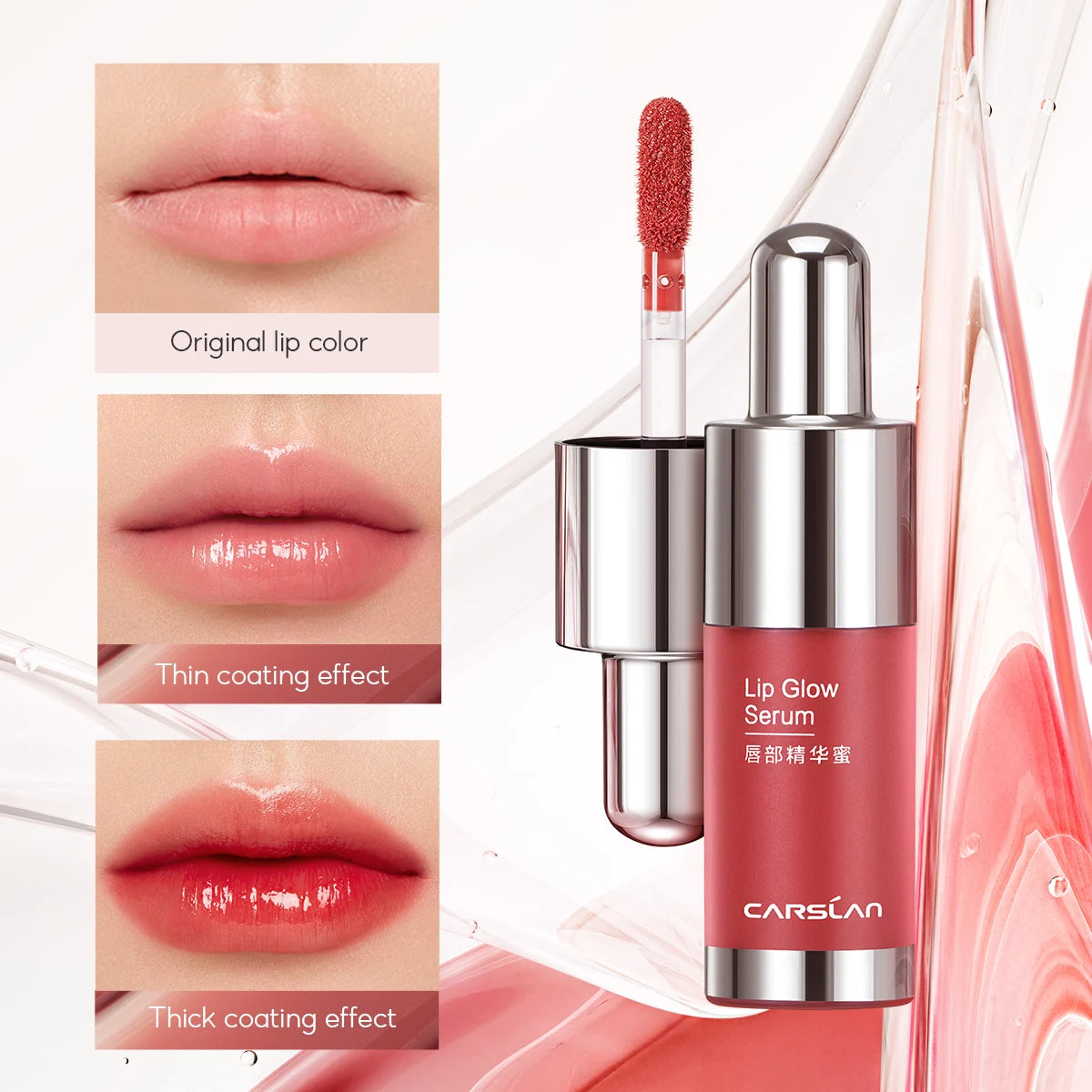 Tinted Lip Glow Serum Essential Oil Moisturizing Lip Glaze Plumper Mirror Water Lip Gloss Lipstick Cosmetics