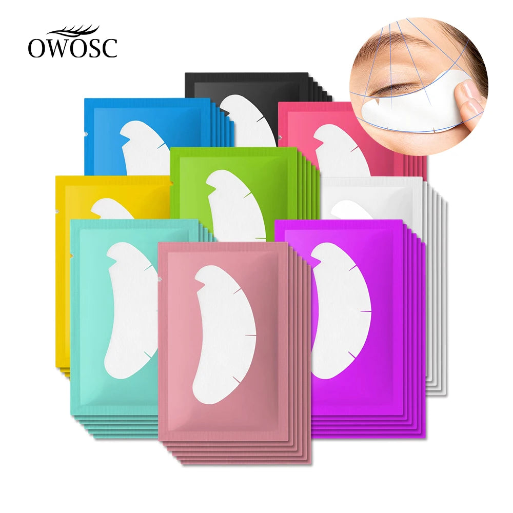 100PCS V Shaped Eyelash Patches Hydrogel Gel Eye Patches Wholesale False Eyelash Extension under Eye Pads Makeup Tools