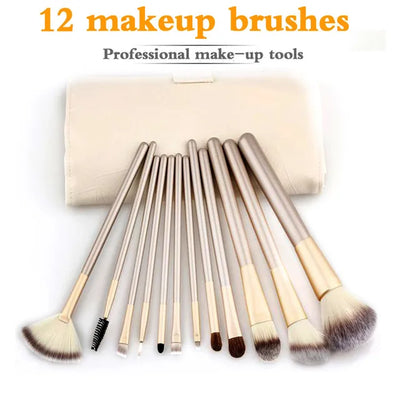 24Pcs Makeup Brushes Sets Beauty Tools Cosmetics Blending Eyeshadow Lip Powder Foundation Make-Up Brush Tool Kit with Bags