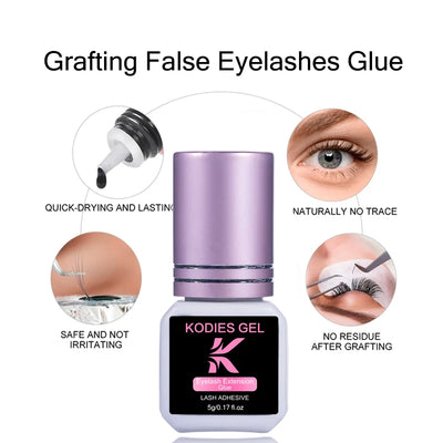 Extra Strong Eyelash Glue Extension Supplies 5G 0.5 Second Dry Lash Glue for False Eyelash Waterproof Adhesive Lift