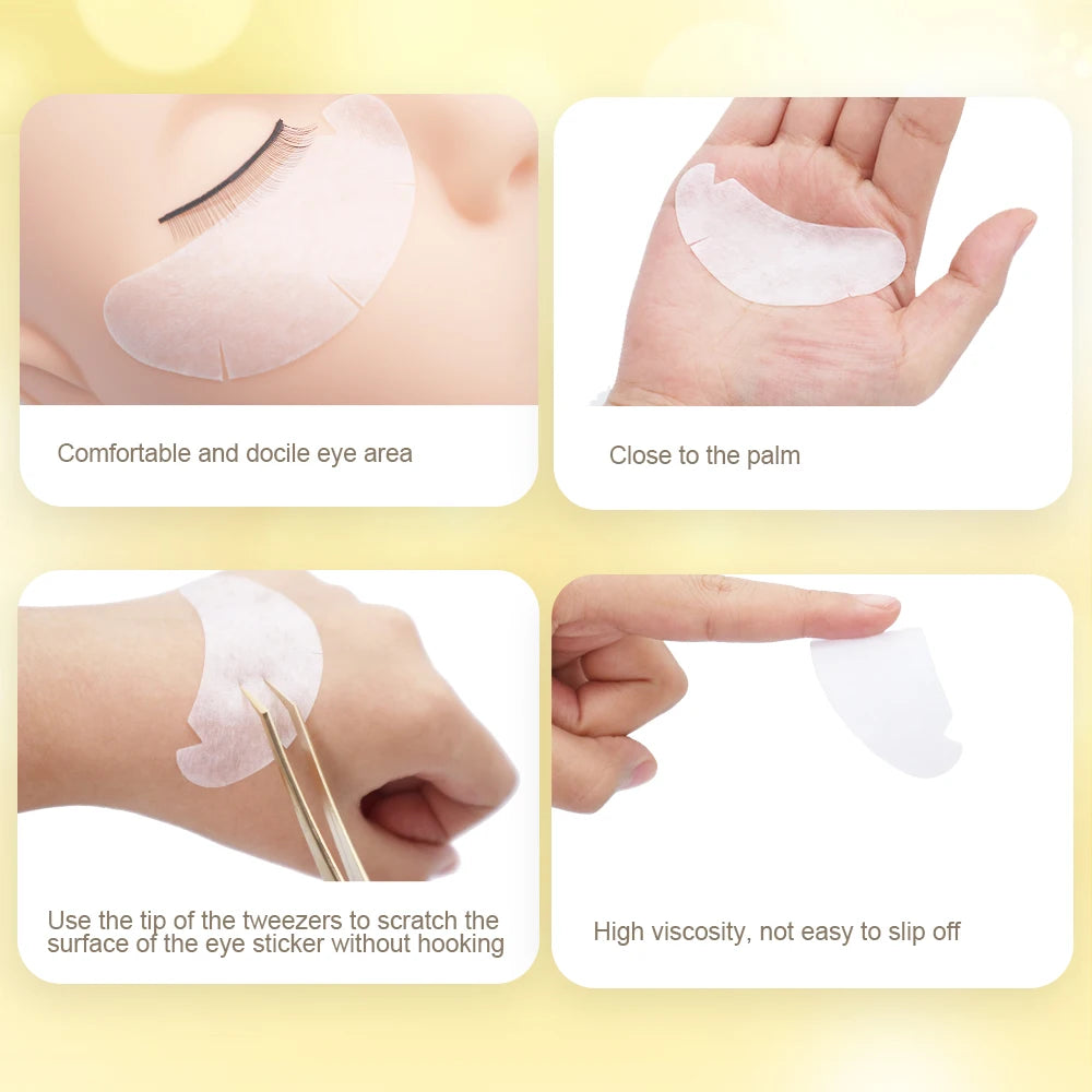 100PCS V Shaped Eyelash Patches Hydrogel Gel Eye Patches Wholesale False Eyelash Extension under Eye Pads Makeup Tools