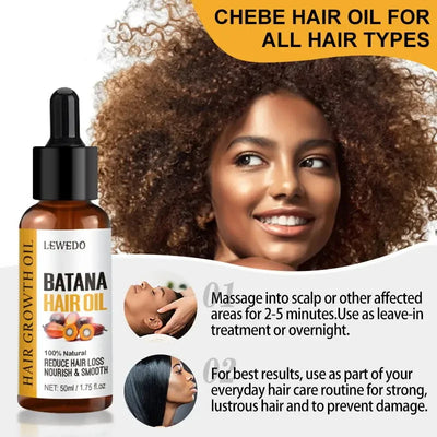 Natural 100% Batana Oil for Healthy Hair Treatment Oil Natural Promotes Hair Wellness for Men Women Enhances anti Hair Break