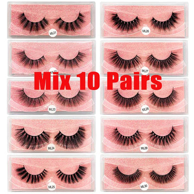 Mink Eyelashes Wholesale Natural Fluffy Lashes Bulk Volume Dramatic Fake Eyelashes Package Lash Extension Wholesale Lashes Packs